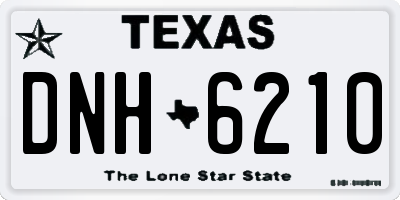 TX license plate DNH6210