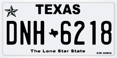 TX license plate DNH6218