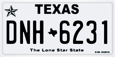 TX license plate DNH6231