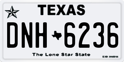 TX license plate DNH6236