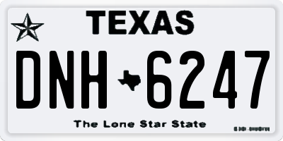 TX license plate DNH6247