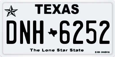 TX license plate DNH6252