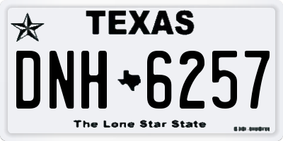 TX license plate DNH6257