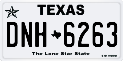 TX license plate DNH6263