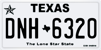 TX license plate DNH6320