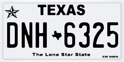TX license plate DNH6325