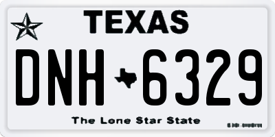 TX license plate DNH6329
