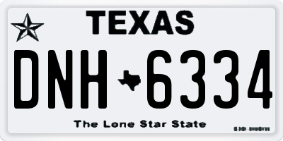TX license plate DNH6334