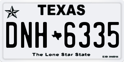 TX license plate DNH6335