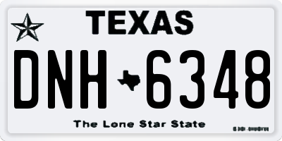 TX license plate DNH6348