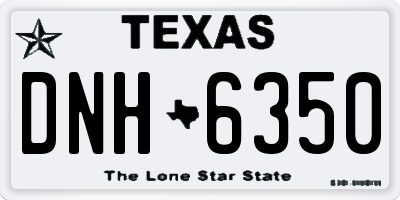 TX license plate DNH6350