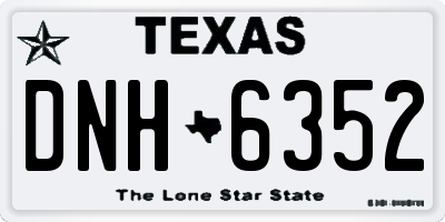 TX license plate DNH6352