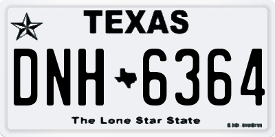 TX license plate DNH6364