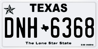 TX license plate DNH6368