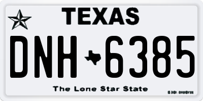 TX license plate DNH6385