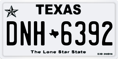 TX license plate DNH6392