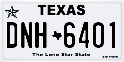 TX license plate DNH6401