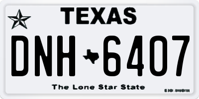 TX license plate DNH6407