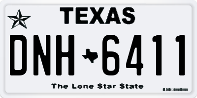 TX license plate DNH6411