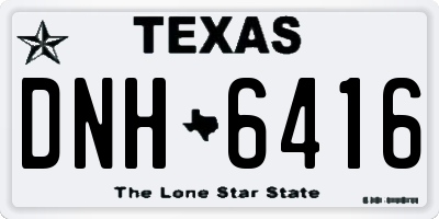 TX license plate DNH6416