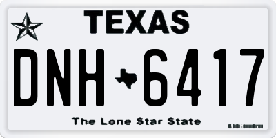 TX license plate DNH6417
