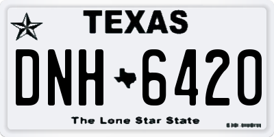 TX license plate DNH6420
