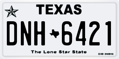 TX license plate DNH6421