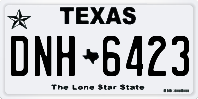 TX license plate DNH6423