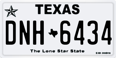 TX license plate DNH6434