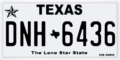 TX license plate DNH6436