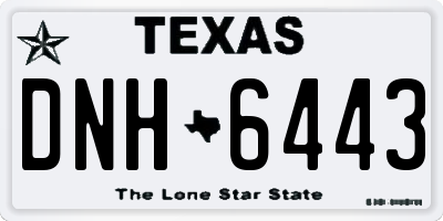 TX license plate DNH6443