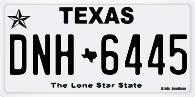 TX license plate DNH6445