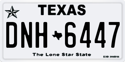 TX license plate DNH6447