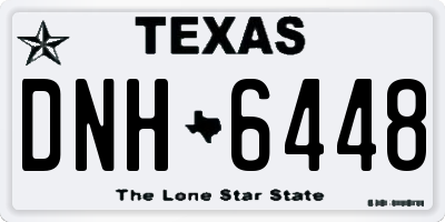 TX license plate DNH6448