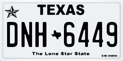 TX license plate DNH6449