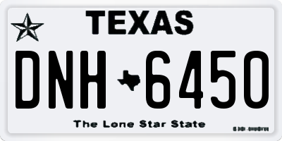 TX license plate DNH6450