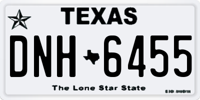 TX license plate DNH6455