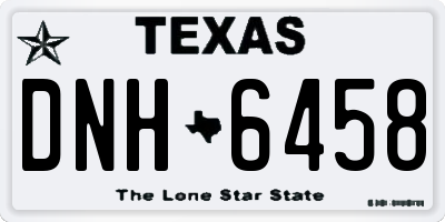 TX license plate DNH6458