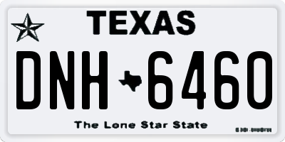 TX license plate DNH6460
