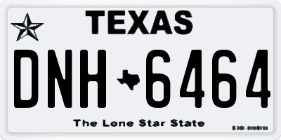 TX license plate DNH6464