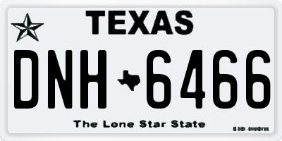 TX license plate DNH6466