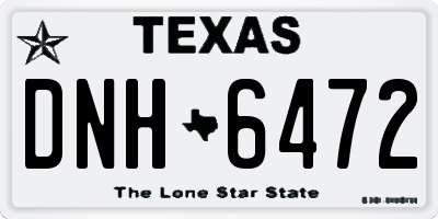 TX license plate DNH6472