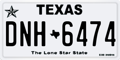 TX license plate DNH6474