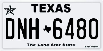 TX license plate DNH6480