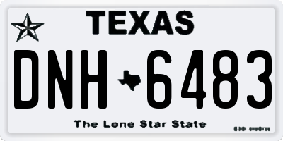 TX license plate DNH6483