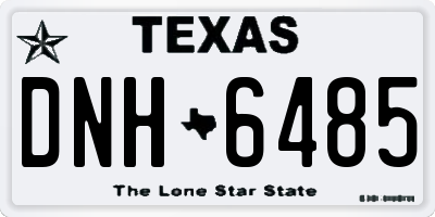 TX license plate DNH6485