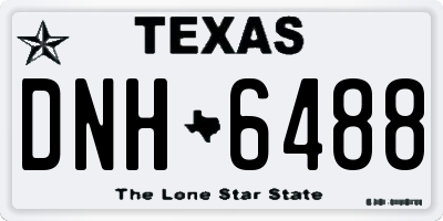 TX license plate DNH6488