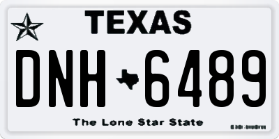 TX license plate DNH6489