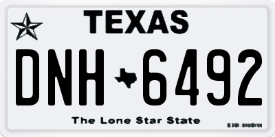 TX license plate DNH6492