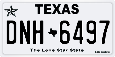 TX license plate DNH6497
